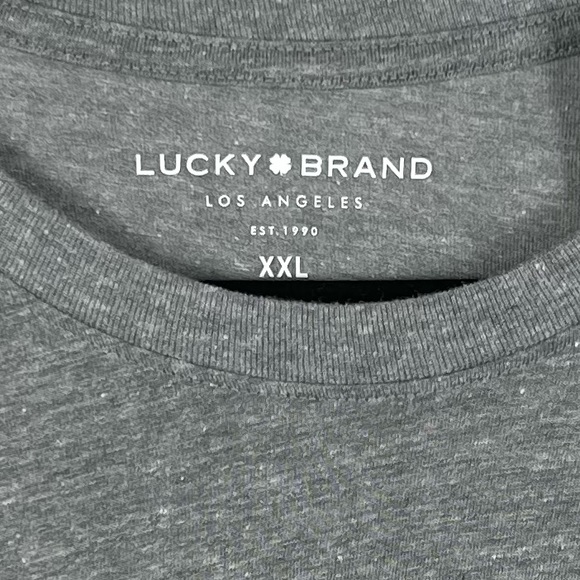 Lucky Brand Men's Heather Gray "Too Tough To Die" Graphic T-Shirt NWT - Picture 5 of 7